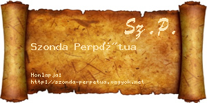 Szonda Perpétua névjegykártya
